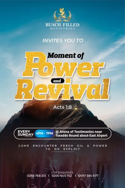 Moment of Power & Revival flyer